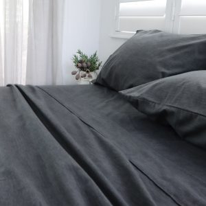 Charcoal Flannelette Sheet Set-2