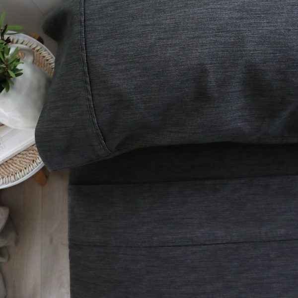Charcoal Flannelette Sheet Set-3
