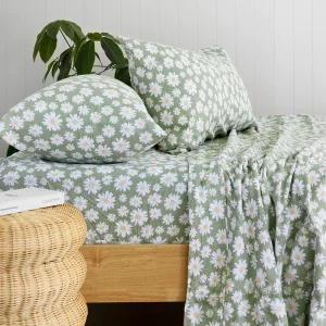 Daisy Flannelette Sheet Set-1