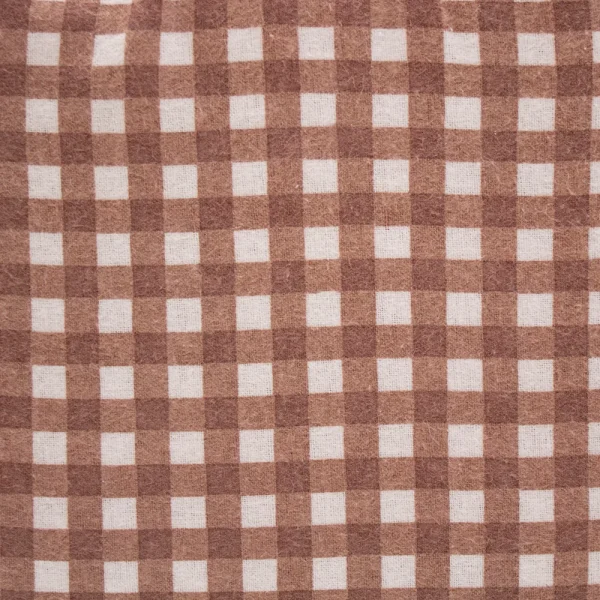 Gingham Flannelette Sheet Set - Burgundy Set-2