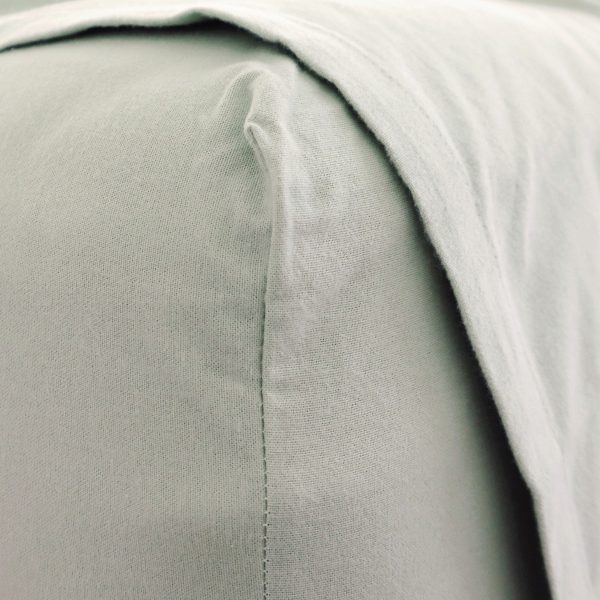 Sage Flannelette Fitted Sheet